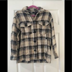 Great Zara plaid jacket size XS